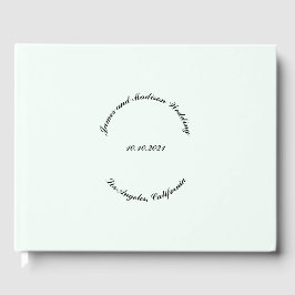 Livro De Visitas Personalizar nome, data, casamento verde de menta 