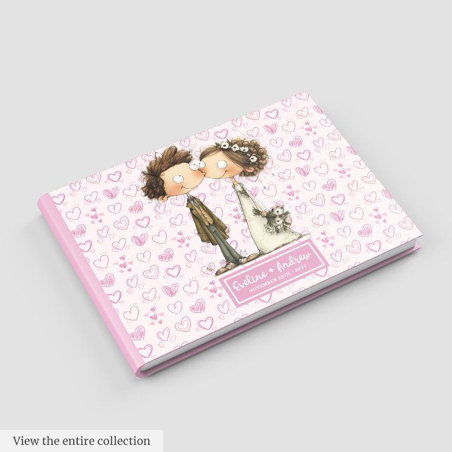 Livro De Visitas Personalizar Nome Quirky Wedky Guest book (Custom Name Quirky Wedding Guest book)