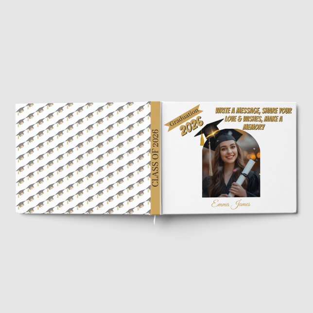 Livro De Visitas Personalized Graduation Guestbook & Wishes Book  (Completo)