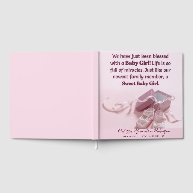 Livro De Visitas Personalized Newborn Keepsake & Shower Memory (Completo)