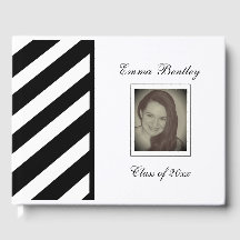 Personalized "Stripes" Photo Guest Book