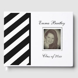 Livro De Visitas Personalized "Stripes" Photo Guest Book