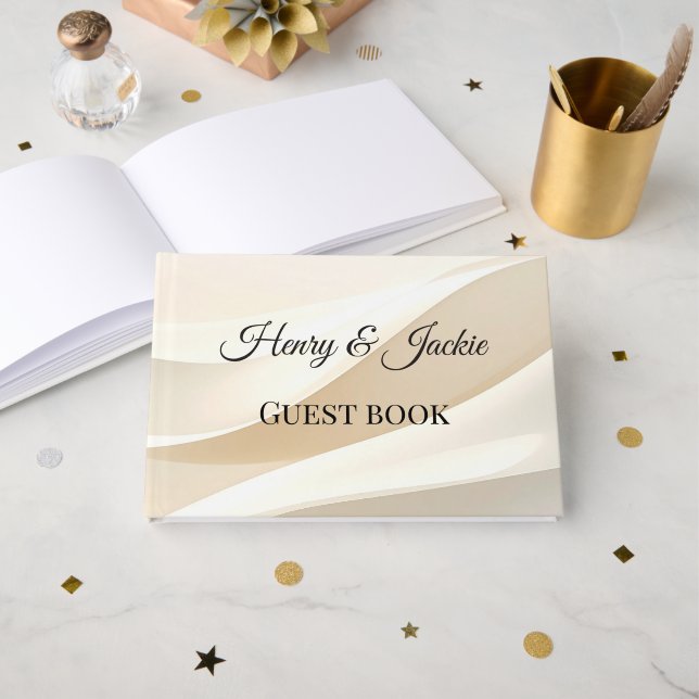 Livro De Visitas Personalized Wedding Guest Book (Frente aberta)