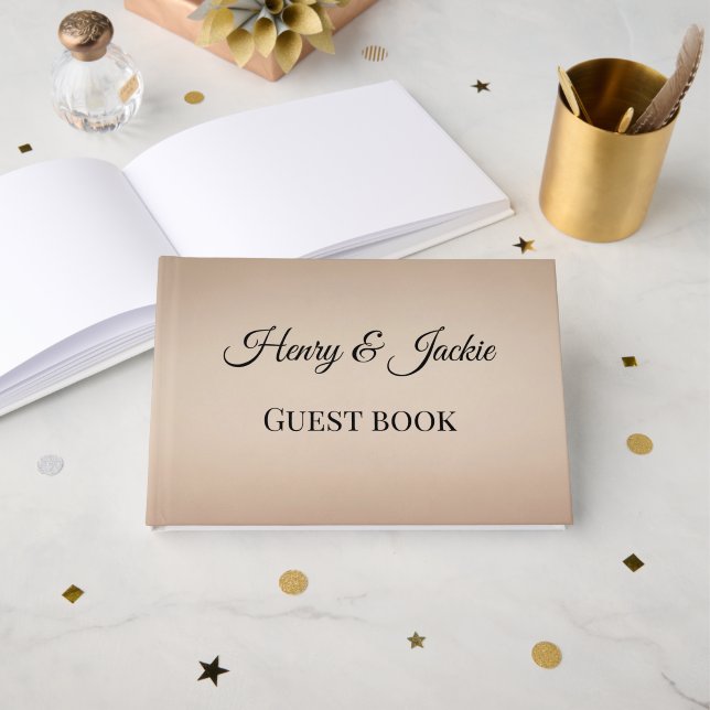 Livro De Visitas Personalized Wedding Guest Book (Frente aberta)