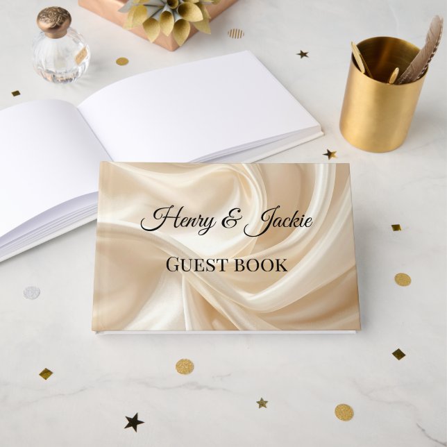 Livro De Visitas Personalized Wedding Guest Book (Frente aberta)