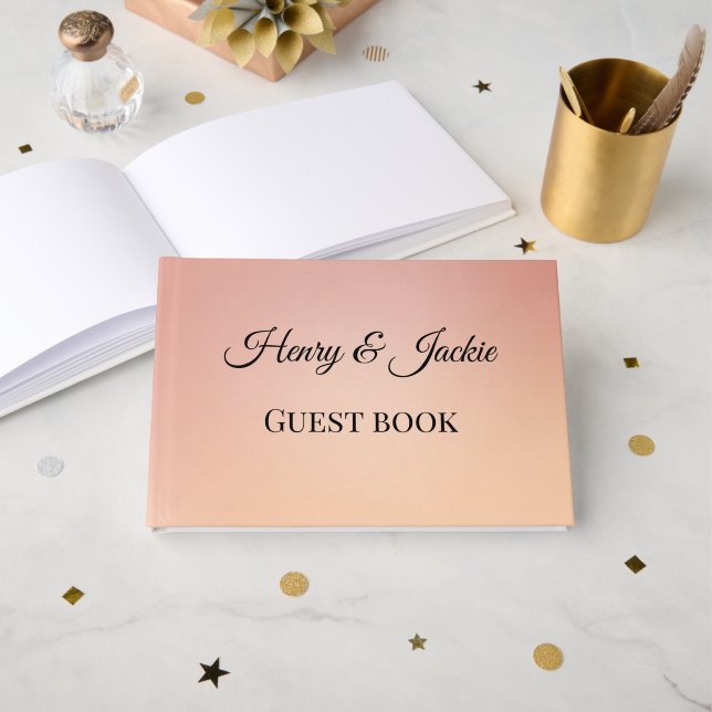 Livro De Visitas Personalized Wedding Guest Book (Frente aberta)