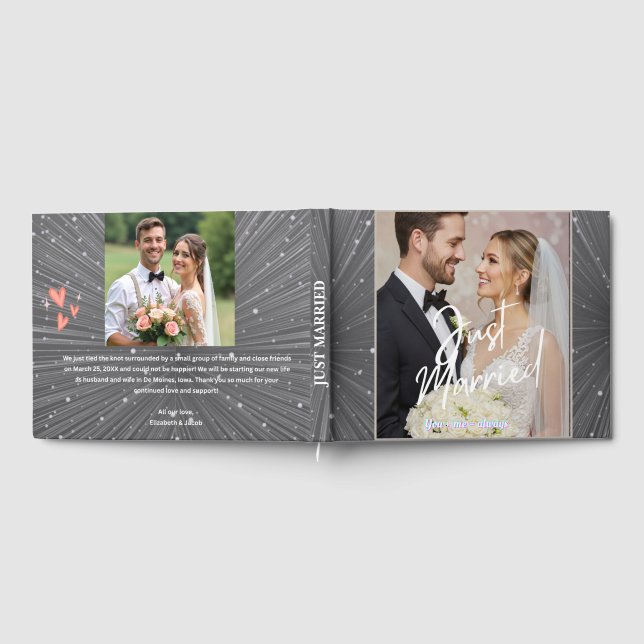 Livro De Visitas  Personalized Wedding Guest Book with Couple Photo (Completo)