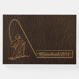 Livro De Visitas Pescador De Olho De Couro Escuro