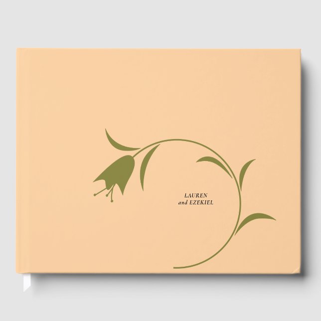 LIVRO DE VISITAS PÊSSEGO MOD E CASAMENTO DE TULPAS DE AZEITE (Frente)