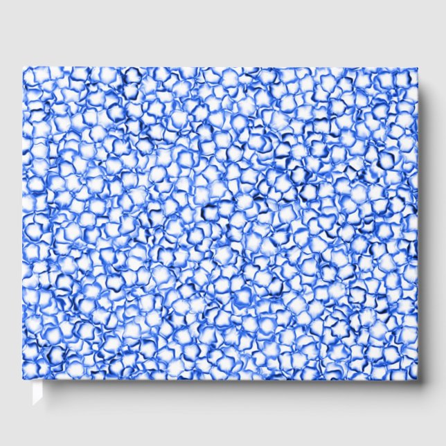 Livro De Visitas Pétalas Azuis Geradas por Computador (Frente)