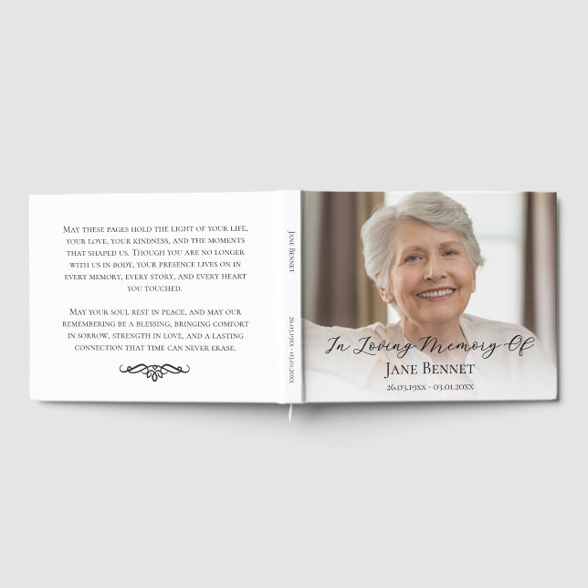 Livro De Visitas Photo Script In Loving Memory Memorial  (Completo)