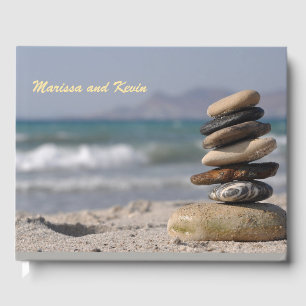 Livro De Visitas Pilha equilibrada espiritual das pedras