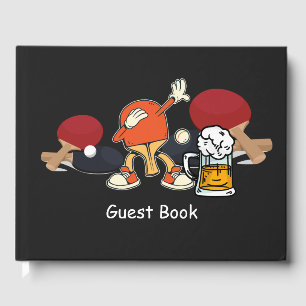 Livro De Visitas Ping Pong Mesa Tênis de com cerveja engraçada