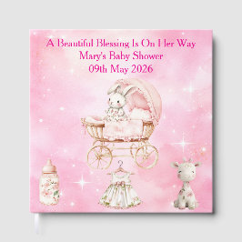 Livro De Visitas Pink Chinoiserie Baby Shower Guest Book