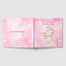 Pink Chinoiserie Baby Shower Guest Book