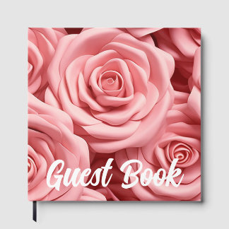Livro De Visitas Pink Roses Guest Book