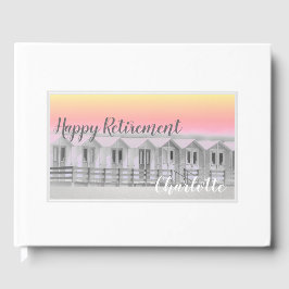 Livro De Visitas Pink sunset Cornish Beach hut aposentadoria