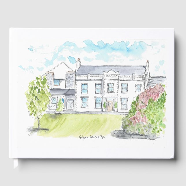 Livro De Visitas pintura do resort e spa Galgorm (Frente)