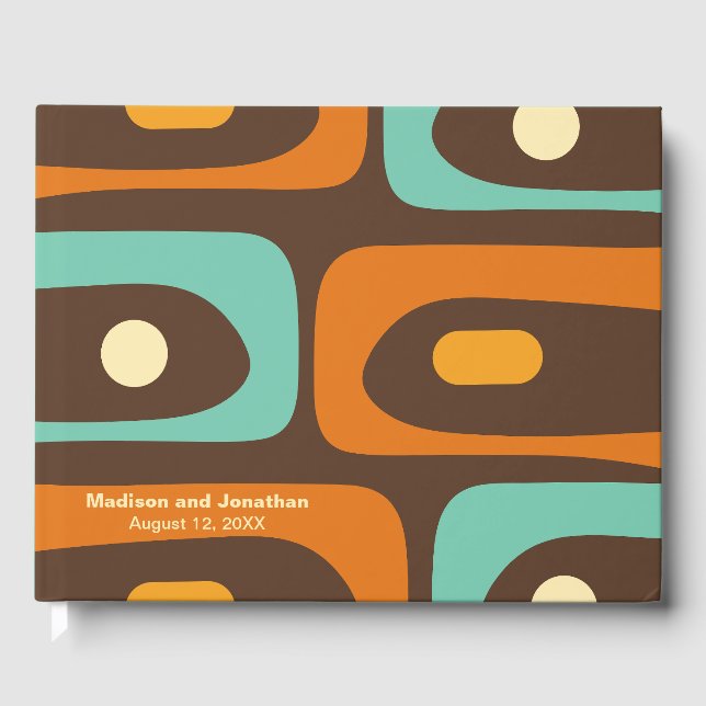 Livro De Visitas Piquete Retroativo Moderno do meio século Personal (Frente)