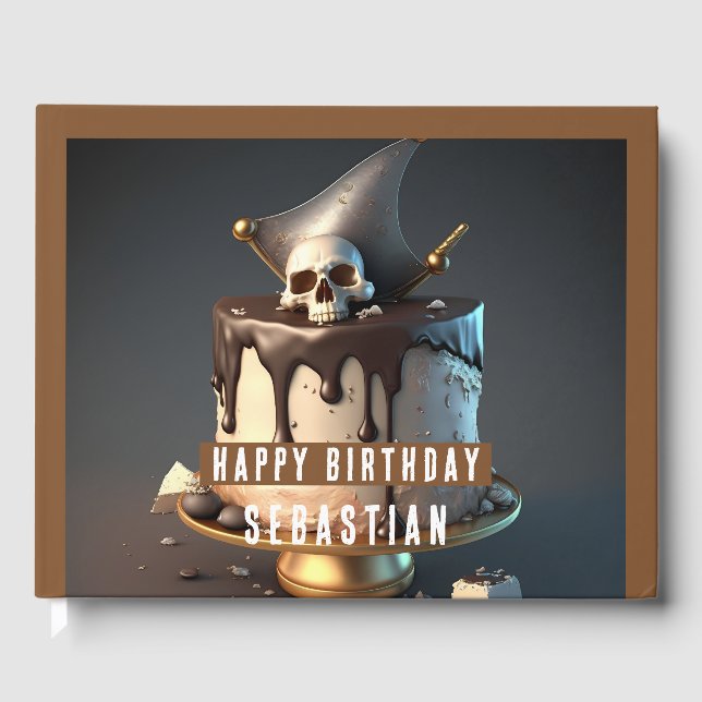 Livro De Visitas Pirate temed Birthdays (Frente)