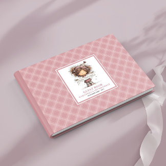 Livro De Visitas Placa de aniversário de 2 anos de menina com humor