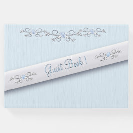 Livro De Visitas Pó Blue Simplicity Guest Book