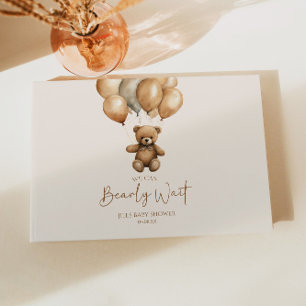 Livro De Visitas Podemos Esperar Boho Teddy Bear Chá de fraldas