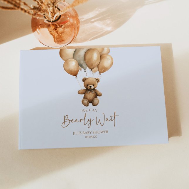 Livro De Visitas Podemos Esperar Boho Teddy Bear Chá de fraldas (Criador carregado)