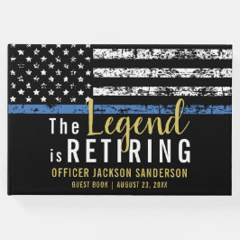 Livro De Visitas Polícia de aposentadoria fina linha azul