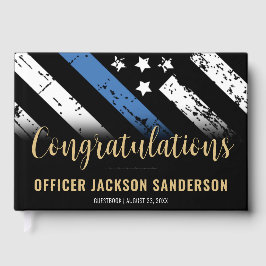 Livro De Visitas Polícia de Linha Azul Fino da Polícia