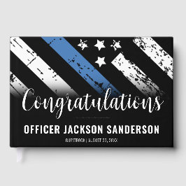 Livro De Visitas Polícia de Linha Azul Fino da Polícia