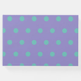 Livro De Visitas Polka Dot Guest Book (Lavender & Aqua)
