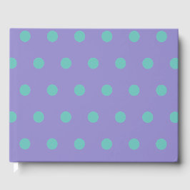 Livro De Visitas Polka Dot Guest Book (Lavender & Aqua)