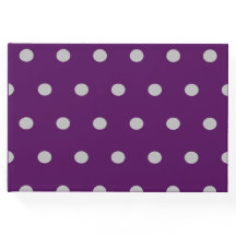 Polka Dot Guest Book (Prum & Silver)
