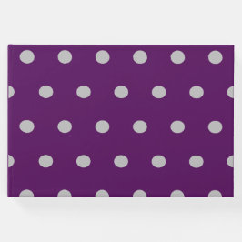 Livro De Visitas Polka Dot Guest Book (Prum & Silver)