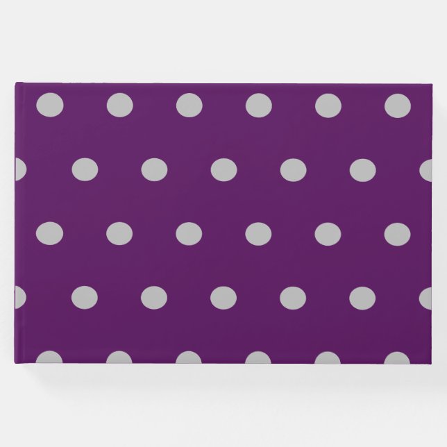 Livro De Visitas Polka Dot Guest Book (Prum & Silver) (Frente)