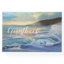 Pôr do sol na praia azul náutico