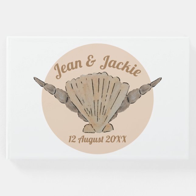 Livro De Visitas Prateleiras do Mar de Aquarela (Frente)