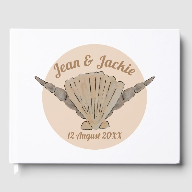 Livro De Visitas Prateleiras do Mar de Aquarela (Frente)