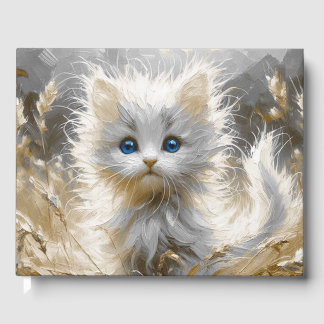 Livro De Visitas Precioso White Kitten