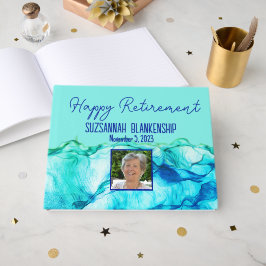 Livro De Visitas Precipitação Feliz Azul Verde Aquarela Personaliza