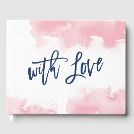 Livro De Visitas PRESENÇA ESPECIAL cor-de-rosa água-forte cute lett