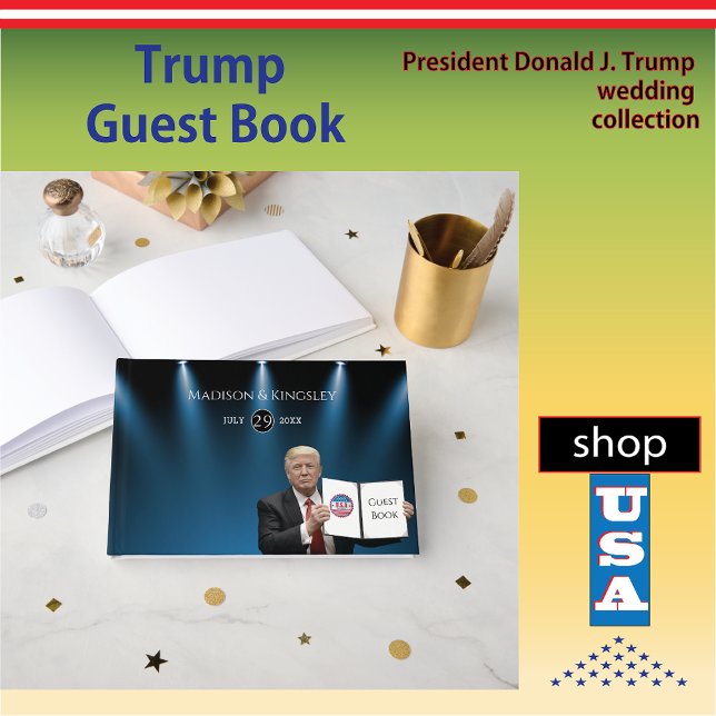 Livro De Visitas Presidente Donald J. Trump Patriotic 🇺 🇸 Casamen (Criador carregado)