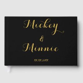 Livro de Visitas Preto Clássico com Texto e Foto P