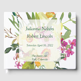 Livro De Visitas Primavera daffodil buquê casamento