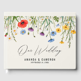 Livro De Visitas Primavera Wild Flower Meadow Wedding