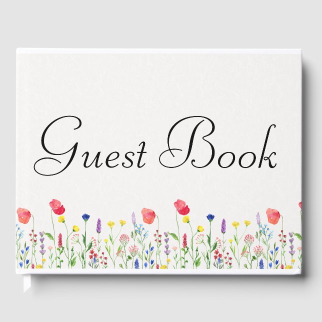 Livro De Visitas Primavera Wildflower Themed Guestbook (Frente)