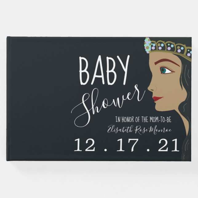 Livro De Visitas Princesa Chá de fraldas Azul (Frente)