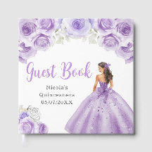 Princesa Floral em Vestido de Púrpura Empoeirado Q