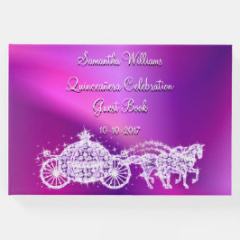 Livro De Visitas Princesa Roxa - Treinador e Cavalos Quinceañera